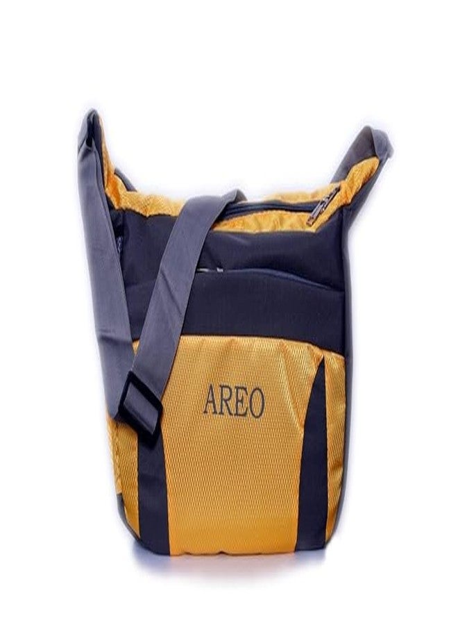Areo- Travel Office Business Messenger Shoulder Bag for Men & Women, Sturdy messanger for collage, messanger bag made of Polyester for Adults,Men and Women (Pack of 1) Yellow - Image 1